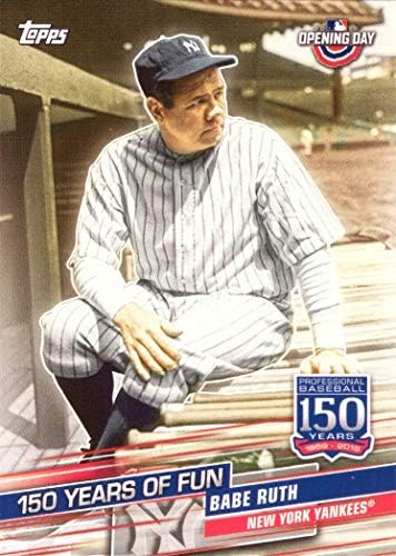 2019 Topps Nyitó Nap 150 Év Móka YOF-5 Babe Ruth Yankees Baseball Kártya