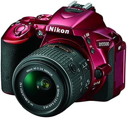 Nikon D5500 DX-formátumú Digitális TÜKÖRREFLEXES fényképezőgép w/ 18-55mm VR II Kit (Piros)