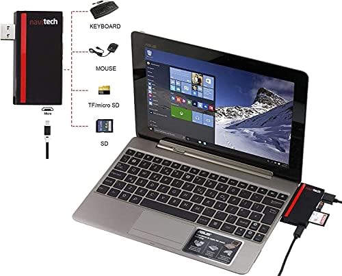 Navitech 2 az 1-ben Laptop/Tablet USB 3.0/2.0 HUB Adapter/Micro USB Bemenet SD/Micro SD Kártya Olvasó Kompatibilis az ASUS ExpertBook B3