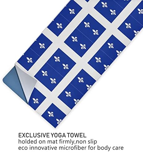 Augenstern Jóga Takaró Quebec-Zászló-Fleur-de-lis-Kék Jóga Törölközőt Jóga Szőnyeg, Törölköző