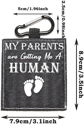 Terhesség Bejelentése a Kutya Pórázon Ujja A Szüleim Egyre Nekem Egy Emberi Kisállat Póráz csomagolás, Figyelmeztető Lóg ID Javítás Tag(Nekem