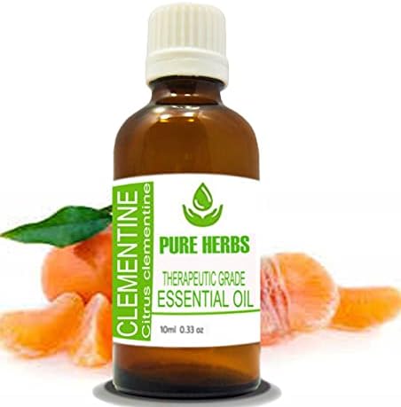 Tiszta Gyógynövények, Clementine (Citrus Clementine) Pure & Natural Therapeautic Minőségű illóolaj Nélkül Szemcsepp 10ml