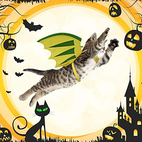 4 Db Halloween Jelmezek Macskák Sárkány Szárnyak Macskák Halloween Macska Kisállat Varázsló Jelmez Aranyos Macska Tök Cape Denevér Szárnya Kisállat