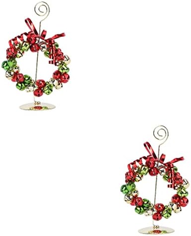 2 db Karácsonyi Mini Memo Klipek Koszorú Alakú Klipek Asztali Kártya tartó Buli Karácsonyi Dekorációk, Ajándékok, Dísztárgyak