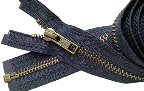YKK - Kabát YKK Cipzár 5 Antik Réz - Fém Fogak Elválasztja a Crafter Különleges Színű Haditengerészet 560 Made in USA - Egyéni