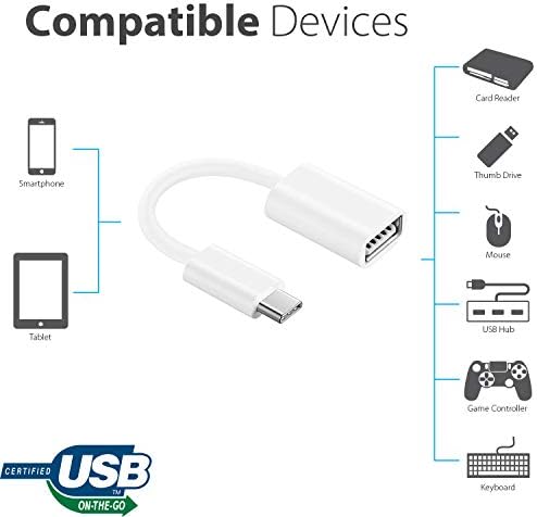 OTG USB-C 3.0 Adapter Kompatibilis Az LG 14Z90P-K. AAS7U1 Gyors, Ellenőrzött, Több használható Funkciók, mint Például a Billentyűzet,