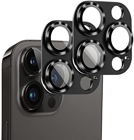 [2 Csomag] ZXZone iPhone 14 Pro/iPhone 14 Pro Max Kamera Lencséjét Védő, Alumínium Ötvözet Fém Edzett Üveg Fedelét Kamera