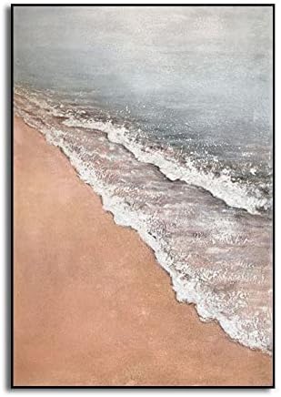 - ban Kézzel Festett Vászon, Olaj Festmény Északi modern minimalista strand vastag olaj festmény, Absztrakt Wall Art Nappali