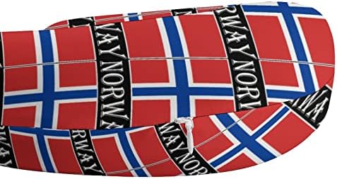Norvég Zászló Utazási Nyak Párna U Alakú Fej-Nyaki Támogatás Párna Memory Foam Fejtámla Autó Irodában, Otthon Alszik