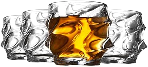 Modern-Depo Whiskys Poharat Ital Sziklák Szemüveg Kristály 10 Uncia Készlet 4 Reteszeket a Koktél Whisky Rum, Whisky, Vodka,