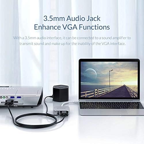 XDCHLK USB Típus-C -Kompatibilis VGA Audio USB3.0 Adapter Dokkoló Állomás C Típusú USB 3.0 HUB