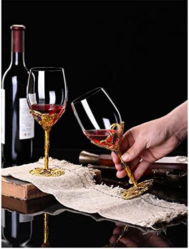 MEGSZEREZNI Gaya Eropa Cahaya Kaca Kristal Mewah Piala Anggur Merah Rak Anggur Dekorasi Rumah Kacamata Anggur Setelan (Szín : Egy, Méret