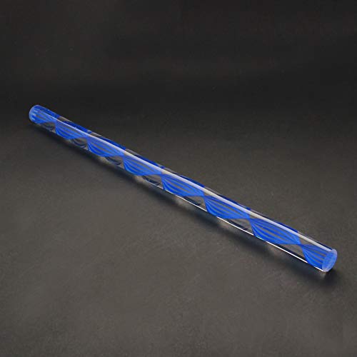 Fielect Sötét Kék Sodrott Vonal Akril Kör Rúd, Standard Plexi Tolerancia Könnyű a DIY 12 mm Átmérő 250mm, Magasság 2db
