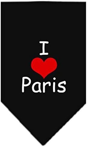 Délibáb Pet Termékek szeretem Párizst Képernyő Nyomtatás Kendő Háziállat, Nagy, Világos Rózsaszín
