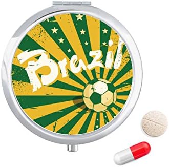 Foci, Sárga, Zöld Brazília Brazília Kultúra Tabletta Esetben Zsebében Gyógyszer Tároló Doboz, Tartály Adagoló