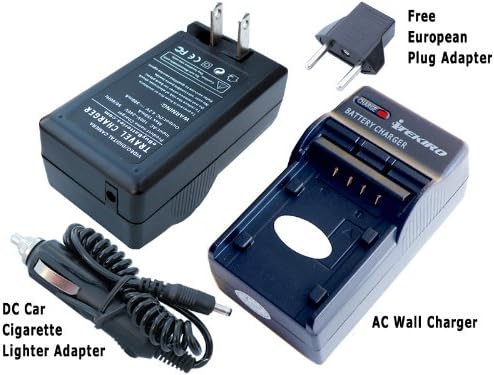 iTEKIRO Fali DC Autó Akkumulátor Töltő Készlet Sony DCR-SX30E DCR-SX31 DCR-SX31E DCR-SX40 DCR-SX40E + iTEKIRO 10-in-1 USB Töltő Kábel