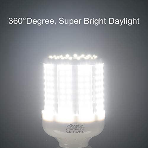 Auzilar 40W LED Kukorica Izzó Kukorica Lámpa (280W Egyenértékű 6500K) Hideg Napfény, Fehér Kukorica LED Izzó E26/E27 Közepes Alap