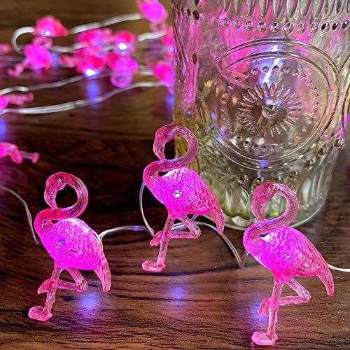 JASHIKA Vintage Pink Flamingo Madár Dekorációval String Fények 10ft 30 Led-ek működő USB-Kábel Multi-Funkciós Távirányító Esküvői Fal Szülinapi