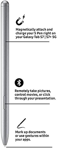 Galaxy Tab S7 S Pen (WithBluetooth) Csere Samsung Galaxy Tab S7 én S7+ 5G Minden változat Stylus Toll, Tippek (Ezüst)