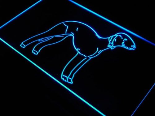 ADV PRO j492-b Bedlington Terrier Kutya Pet Shop Neon Fény Jele,