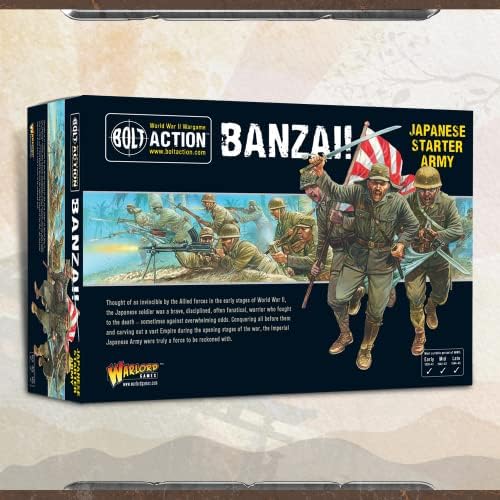 Háborús Játékok Szállított Csavar Akció Miniatúrák - Banzai! A Japán Császári Starter Set. 28mm második VILÁGHÁBORÚ Miniatűr Modellek