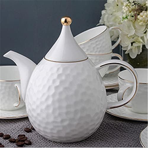 GRETD Európai stílusú fehér porcelán kávéscsésze szett délutáni tea tea csésze 15 kávé készlet kerámia teás készlet (Szín