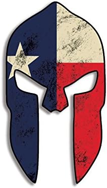 Amerikai Vinil Spártai Sisak Alakú Texas Zászló Matrica, pro Fegyvert Régi Szomorú NRA Molon (5 x 2.8 inch)