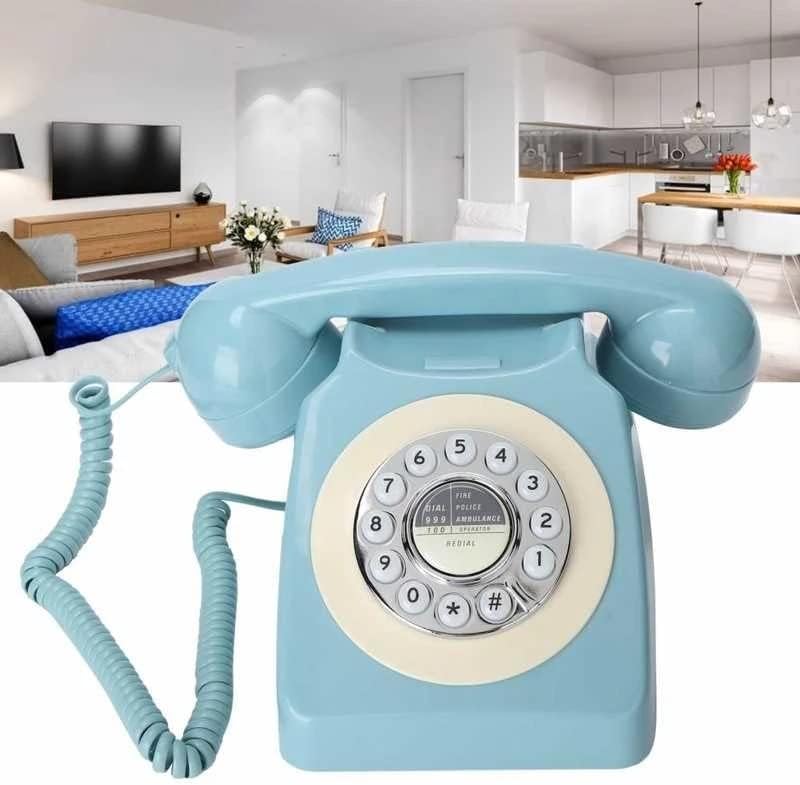 ZYKBB Retro Vezetékes Telefon Classic Rotary Design Vintage Vezetékes Asztal Telefon Haza Office Home Vezetékes Telefon