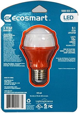 Ecosmart Narancssárga LED 19 Villanykörte, 25W Egyenértékű