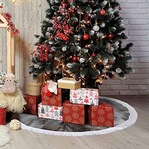 Aranyos Mosómedve karácsonyfa Mat Szoknya Fa Alap Fedezi Bojtos Holiday Party Karácsonyi Dekoráció 48x48
