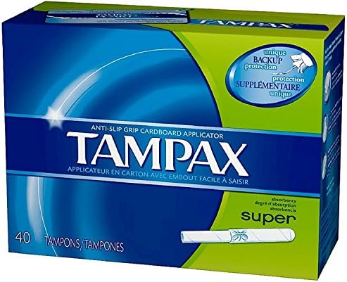 Tampax csúszásgátló Markolat Karton Applikátor Tampon, Szuper Nedvszívó 40 ea (Csomag 12)