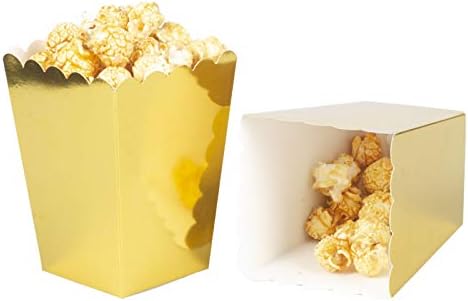 Rose arany Popcorn Doboz Karton Konténer, Party Kellékek,Csomag 36