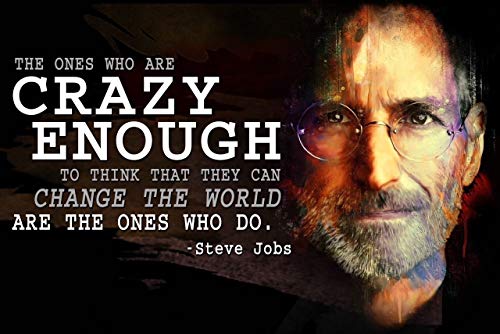 Motivációs Osztályteremben Poszter Steve Jobs Növekedés Gondolkodásmód Apple Számítógép Őrült Hiszem, Más P006