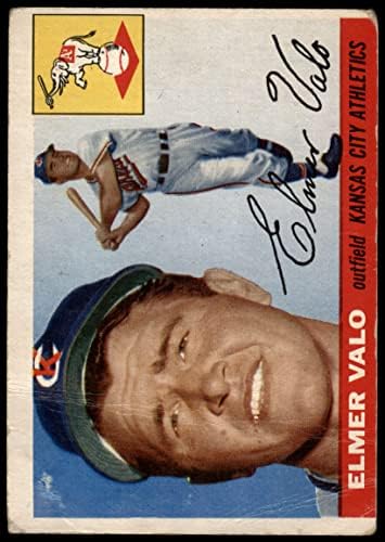 1955 Topps 145 Elmer Valo Kansas City Atlétika (Baseball Kártya) FAIR Atlétika