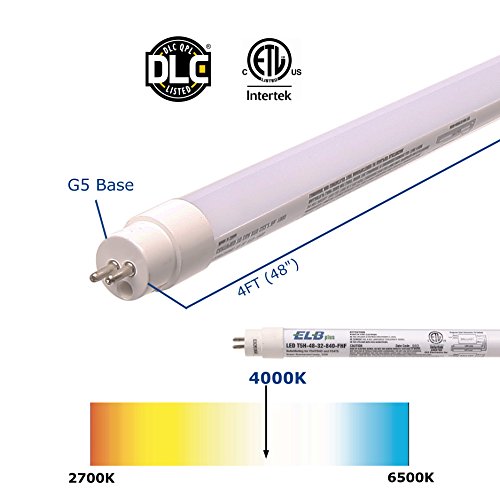 ELB Elektronika LED T5H-48-32-840-FHF 4-Pack LED T5H-48-32-840-FHF, Plug and Play LED T5 HO, 4', 30W, 4000K (hideg Fehér), DLC Képzett,