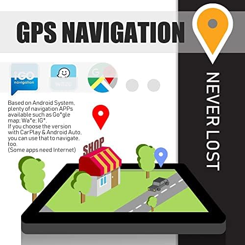 KUNFINE Android Rádió CarPlay & Android Auto Autoradio Autós Navigációs Sztereó Multimédia Lejátszó, GPS, Érintőképernyős