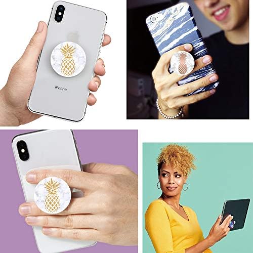 (3 Csomag) Mobil Telefon Gyűrű Jogosultja fogantyú,Fehér Márvány Rose Gold Ananász mobiltelefon Állvány Összecsukható Állvány Kompatibilis