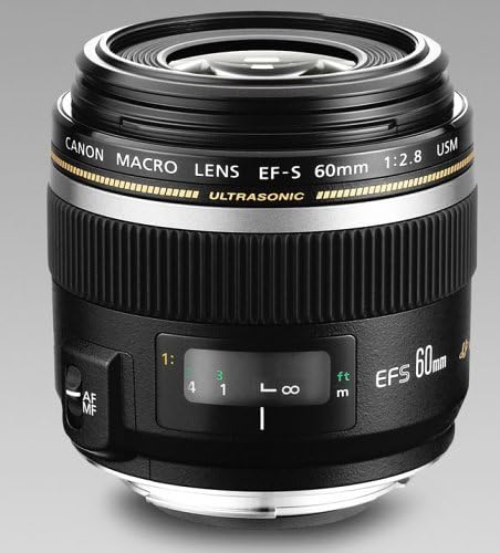 Canon EF-S 60mm f/2.8 Macro USM objektív, Fix Objektív Canon TÜKÖRREFLEXES Fényképezőgépek (Felújított)