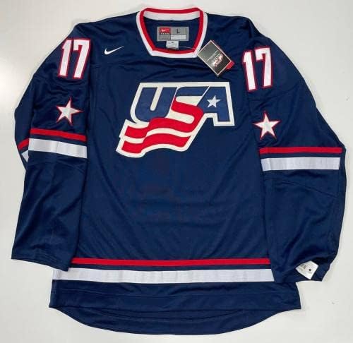 Ryan Mcdonagh Aláírt Nike Team Usa a Világ Juniors Jersey Steiner Coa Villám - Dedikált NHL-Mezek