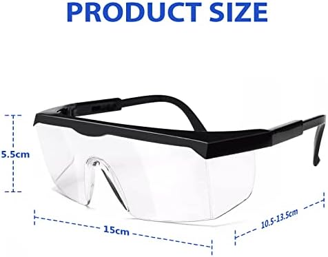 MENRU Z87 Biztonsági Szemüveg Oldalról is Védő Védőszemüveg Behúzható Állítható Anti-Splash-Ellenes hatása Anti-semmiből Kerékpáros