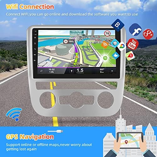 Dupla Din Android 11.0 autórádió Támogatja a Vezeték nélküli Carplay/Android Auto, 9 hüvelykes Érintőképernyő, WiFi GPS Navigáció