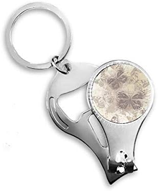 Elegáns Vintage Szürke Pillangó Háttérkép Köröm Zimankó Gyűrű Kulcstartó Sörnyitó Clipper