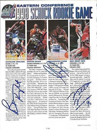 Keith Van Horn Ron Mercer Tim Thomas B Lovag Aláírt 1998 Magazin Oldal SZÖVETSÉG - Dedikált NBA Magazinok