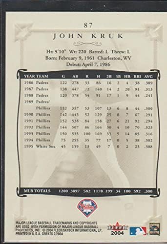 John Kruk (Baseball Kártya) 2004 Fleer Nagyjai a Játék - [Alap] 87