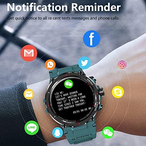 Katonai Okos Órák Férfi (Válasz/Hívást), 1.32 Smartwatch Fitness Tracker Android, illetve iOS Telefonok pulzusszám Aludni