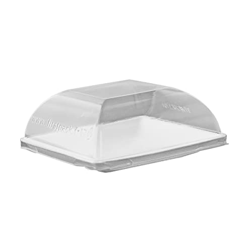 PacknWood - 210BCHICL101 - Átlátszó Műanyag Fedél - tál fedővel - sütis tányér fedővel - süteményes tálca papír - műanyag tálca fedele
