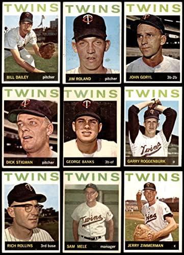 1964 Topps Minnesota Twins Csapat készen áll Minnesota Twins (Set) VG+ Ikrek