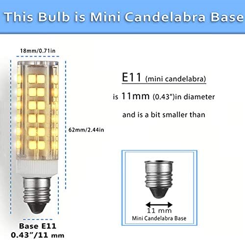 LED E11 T4 Mini Gyertyatartó Izzó 10W, 100W Halogén Csere (10 Pack) 360° - Os sugárzási Szög Szabályozható Energiatakarékos Kukorica