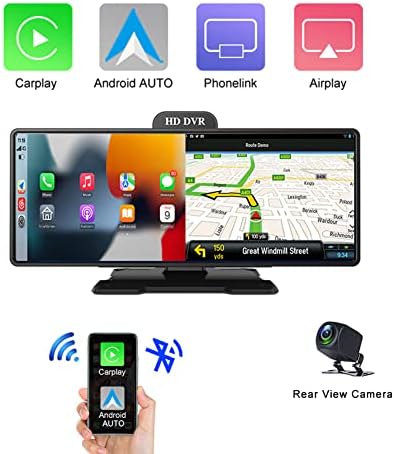 SZshufen 10.26 4+64G Tükör-fedélzeti Kamera Android Auto，1080P FHD Teljes érintőképernyő Vezeték nélküli Carplay Dashcam, Vissza