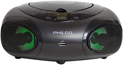Philco Hordozható Bluetooth Boombox CD Lejátszó AM FM Rádió, USB-Lejátszás | Szórakoztató Fények |Sztereó Hang - | CD-Lejátszó Kompatibilis